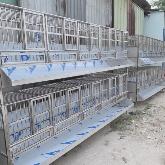 Chuồng giàn 2 tầng 10 nuôi  Rộng 600 dài 3000