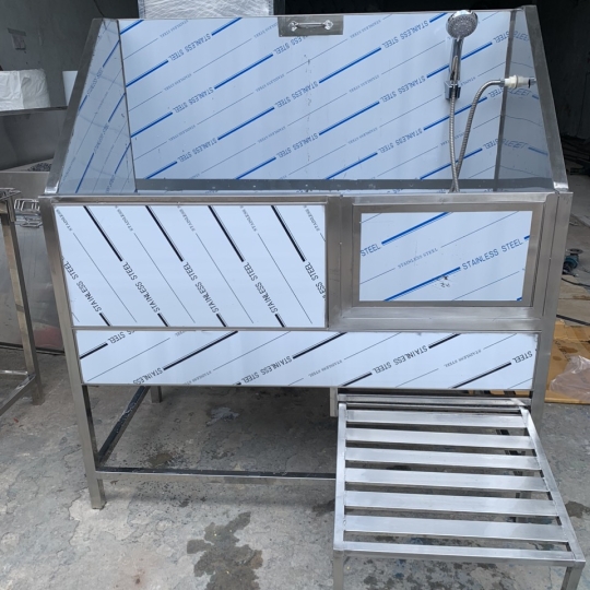 Bồn tắm thú cưng  Inox 304  Rộng 600 dài 1200 cao 1300