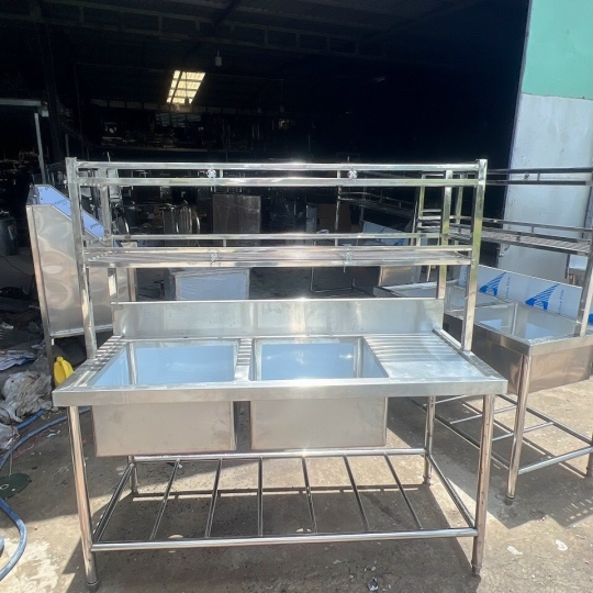BỒN RỬA CÔNG NGHIỆP 2 HỘC + CHỜ